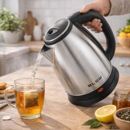 Vedenkeitin Ruostumaton Teräs 1.8L | 2000W | Musta-Hopea