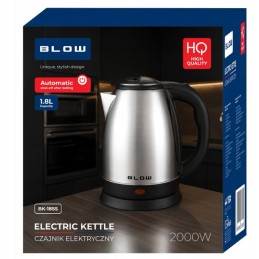 Vedenkeitin Ruostumaton Teräs 1.8L | 2000W | Musta-Hopea