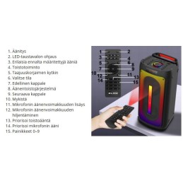 CityLight Bluetooth-kaiutin | 160W | Karaoke & RGB LED