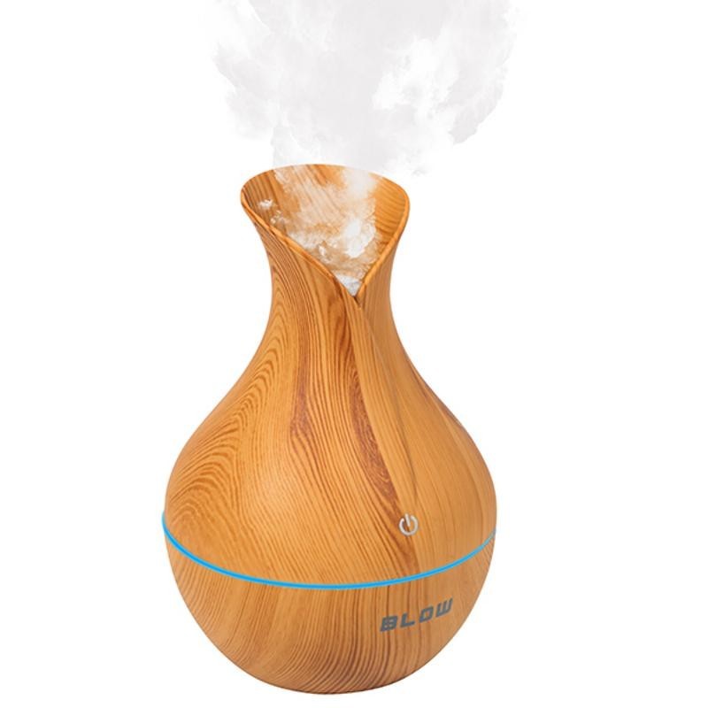 Ultraääni-ilmankostutin ja aromadiffuusori | LED-valo | Puukuvio