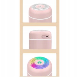 Ilmankostutin RGB LED | Aromaterapia ja ultraääni | Vaaleanpunainen