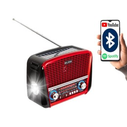 Kannettava Radio RA 17 | Aurinkopaneeli | Bluetooth | USB | Taskulamppu