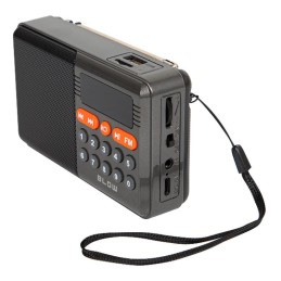 RA18 Kannettava radio Bluetooth | Akku ja USB-C | Musta