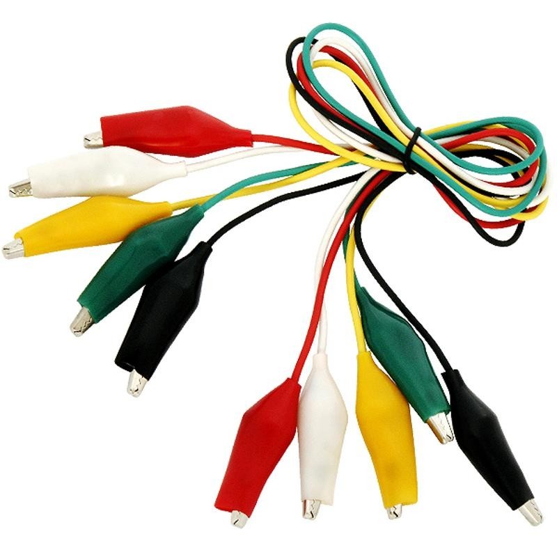 Mittajohtosarja hauenleuoilla 5 kpl | 45 cm | Monivärinen