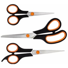 Sakset 3 kpl sarja | Ruostumaton teräs | 14, 17.5 ja 20 cm