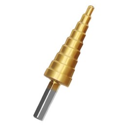 Askelporasarja 3 kpl 4–32 mm | Titaanipinnoitettu HSS-teräs