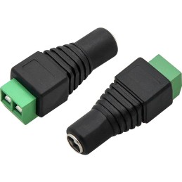 DC-liitinadapteri ruuviliittimellä | 2.1/5.5 mm naaras | LED-nauhan virransyöttö