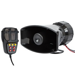 Elektroninen poliisisireeni megafonilla | 7-ääninen 100W | 12V