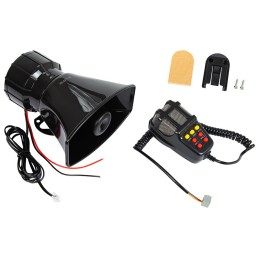 Elektroninen poliisisireeni megafonilla | 7-ääninen 100W | 12V