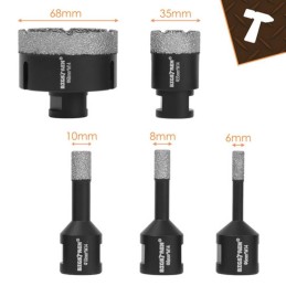 Timanttiporasarja M14 (6–68 mm) + Adapteri | 6 osaa