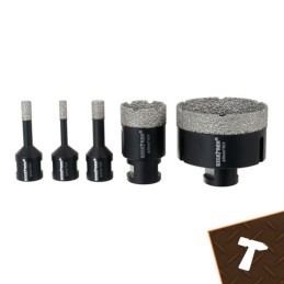 Timanttiporasarja M14 (6–68 mm) + Adapteri | 6 osaa