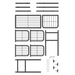 Metallinen Kukkateline 6-tasolla | Loft-tyylinen Sisustusteline