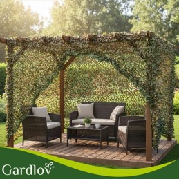 Naamioverkko 4x6m | Woodland-maastokuvio | 100 nippusidettä