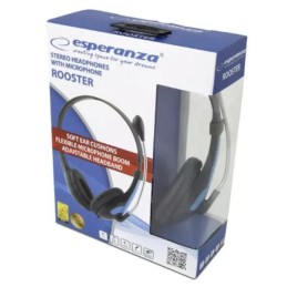 Esperanza EH158B Kuulokkeet Mikrofonilla | Säädettävä Äänenvoimakkuus