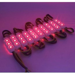 LED-moduulisarja 12V RGB | 20 kpl ketju | IP65 Vedenkestävä DIY-valaistukseen