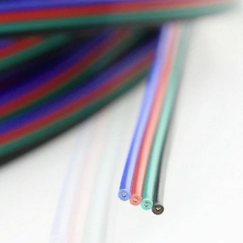 RGB LED-jatkojohto 4-pin | metri | 22 AWG laadukas kuparijohto