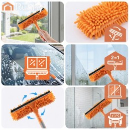 Teleskooppinen ikkunanpesin 3-in-1 | 1,8 m varsi | 180° kääntyvä pää