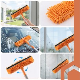 Teleskooppinen ikkunanpesin 3-in-1 | 1,8 m varsi | 180° kääntyvä pää