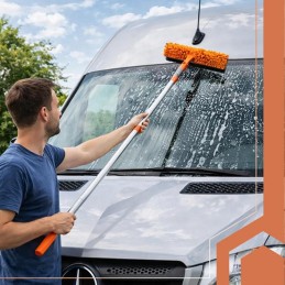 Teleskooppinen ikkunanpesin 3-in-1 | 1,8 m varsi | 180° kääntyvä pää