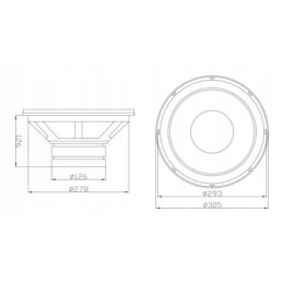 Bassokaiutin Blow GDN30 300mm | 500W | 8 Ohm