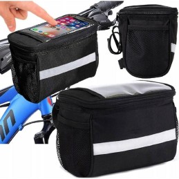 Polkupyörän ohjaustankolaukku | Puhelintasku 170x130mm | Heijastimet