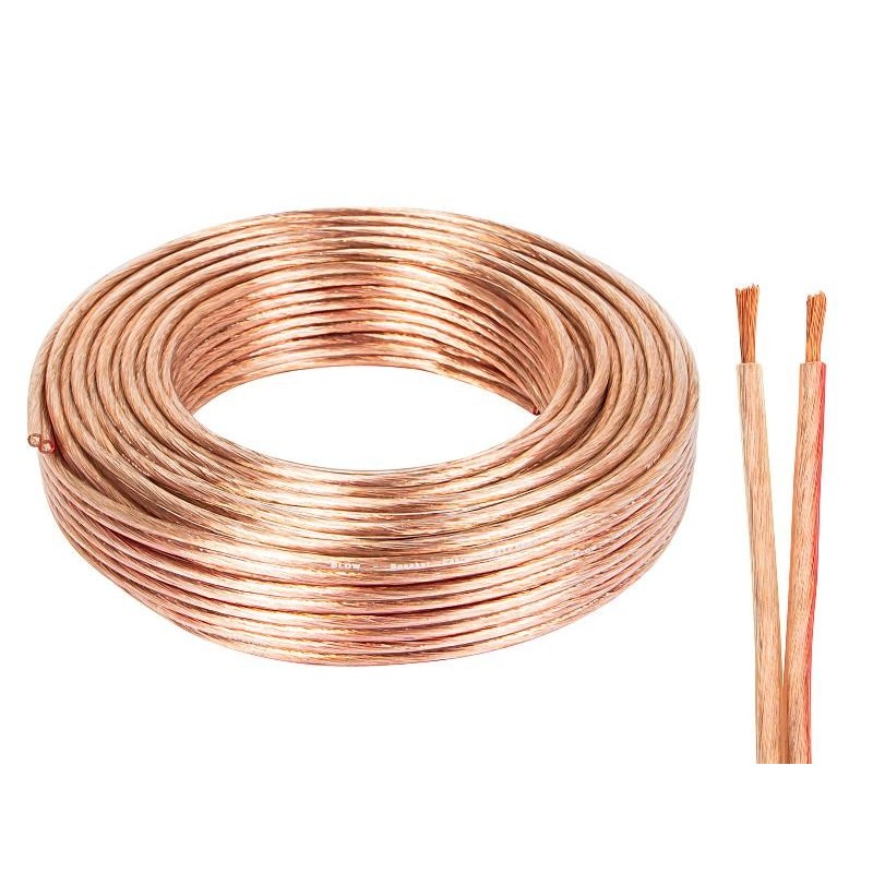 Kaiutinkaapeli 25m | 2x4,00mm | Läpinäkyvä | Korkealaatuinen