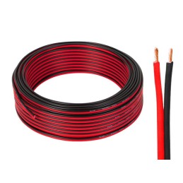 Kaiutinkaapeli 2x0,50mm 25m | Musta-punainen | Korkea laatu