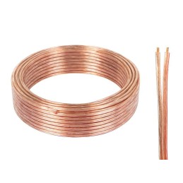 Kaiutinkaapeli 2x0,50mm 25m | Läpinäkyvä | Korkea laatu