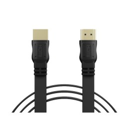 HDMI-kaapeli 2.0 Slim 1,5m | Kullattu liitin ja 4K-tuki