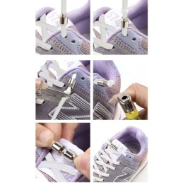 oustavat kengännauhat metallilukolla | Solmimattomat nauhat 100 cm