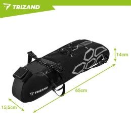 TRIZAND satulalaukku 12L | Vesitiivis ja tilava pyörälaukku