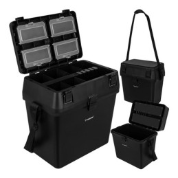 Kalastuspakki ja istuin | 38×34×21 cm kestävä kantaa 140 kg