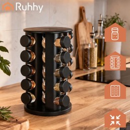 Mausteteline 20 osaa | 360° pyörivä maustehylly