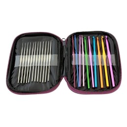 Virkkuukoukkusarja 22 osaa (0,6–6,5 mm) + Säilytyskotelo