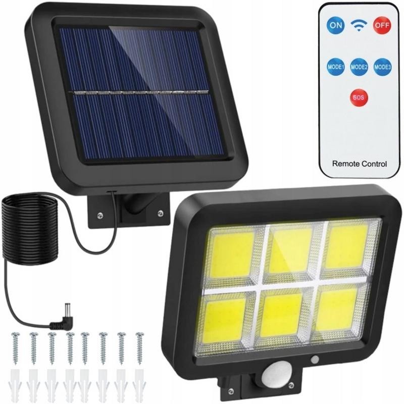 LED-aurinkokennovalaisin Blow 30W | Liiketunnistin & hämäräkytkin