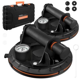 Tyhjiöimukuppi manometrillä Bigstren 2 kpl | 200 kg kantoerä