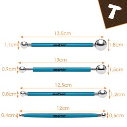 Saumaustyökalut 4 kpl | 8 metallista pallopäätä