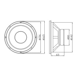 Blow B-165 bassokaiutin 8 Ohm | 6.5" Woofer 100W