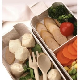 Ekologinen eväsrasia lusikalla ja haarukalla | 2-kerroksinen Lunchbox 750ml