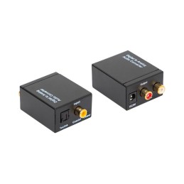 Optinen Audio-muunnin DAC Toslink/Coaxial - 2xRCA