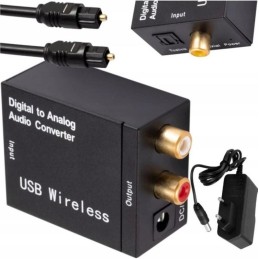 Optinen Audio-muunnin DAC Toslink/Coaxial - 2xRCA