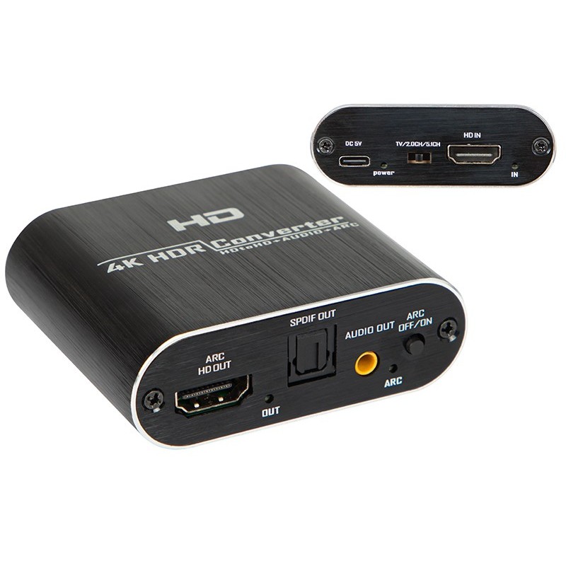 HDMI Audio Ekstraktori 4K@60Hz | HDMI - Toslink & RCA
