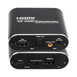 HDMI Audio Ekstraktori 4K@60Hz | HDMI - Toslink & RCA