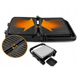 Sähkögrilli & Paninirauta 2500W | 180° avautuva pöytägrilli