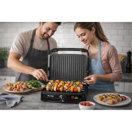 Sähkögrilli & Paninirauta 2500W | 180° avautuva pöytägrilli