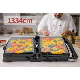 Sähkögrilli & Paninirauta 2500W | 180° avautuva pöytägrilli