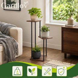 Gardlov Puinen Kukkateline Loft 3 Tasoa | Metallinen kasviteline
