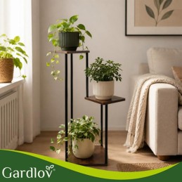 Gardlov Puinen Kukkateline Loft 3 Tasoa | Metallinen kasviteline