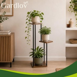 Gardlov Puinen Kukkateline Loft 3 Tasoa | Metallinen kasviteline