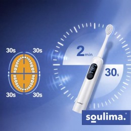 Ladattava SOULIMA X800 Sonic-Sähköhammasharja | 6 vaihtopäätä